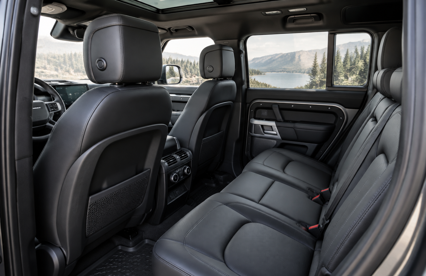 Land Rover Defender rear passenger cabin